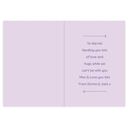 Personalised Pink Hug From Afar Card