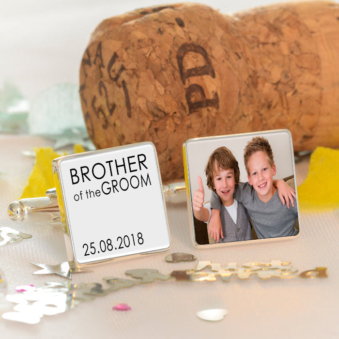Personalised Wedding Role Photo Cufflinks