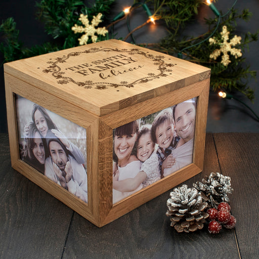 Personalised Our Family Believes Christmas Memory Box