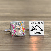 Football Club Stadium Map 2nd HOME Cufflinks