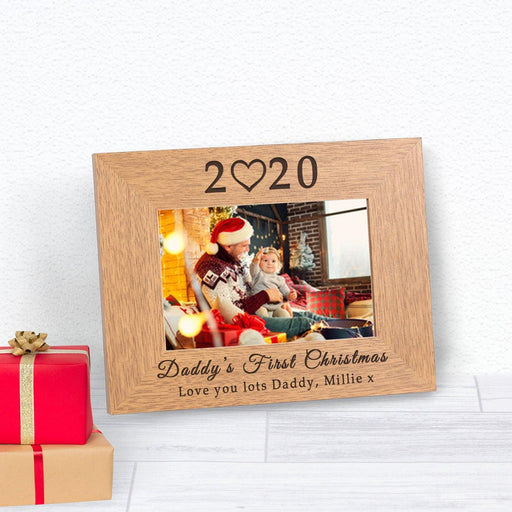 Personalised Daddys First Christmas Photo Frame 6x4