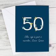 Personalised Floral Age Birthday Card From Pukkagifts.uk