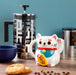 Novelty White Maneki Neko Lucky Cat Shaped Mug