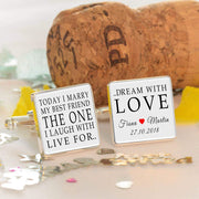 Personalised Groom Cufflinks - Today I Marry My Best Friend