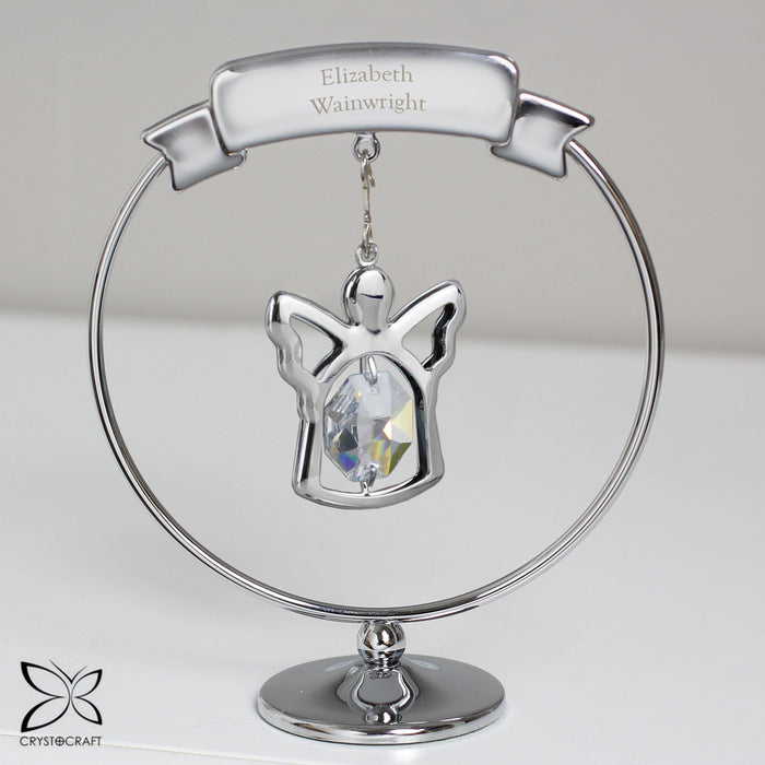 Personalised Crystocraft Angel Ornament - Myhappymoments.co.uk