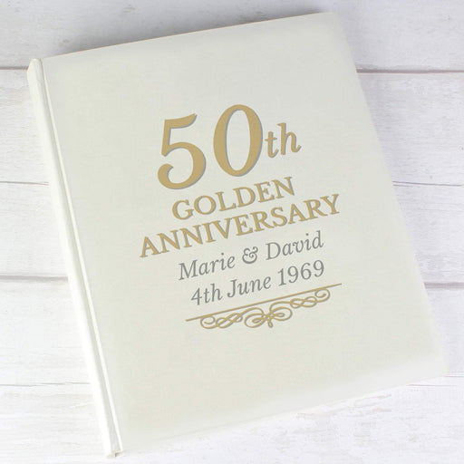 Personalised 50th Golden Anniversary Traditional Photo Album
