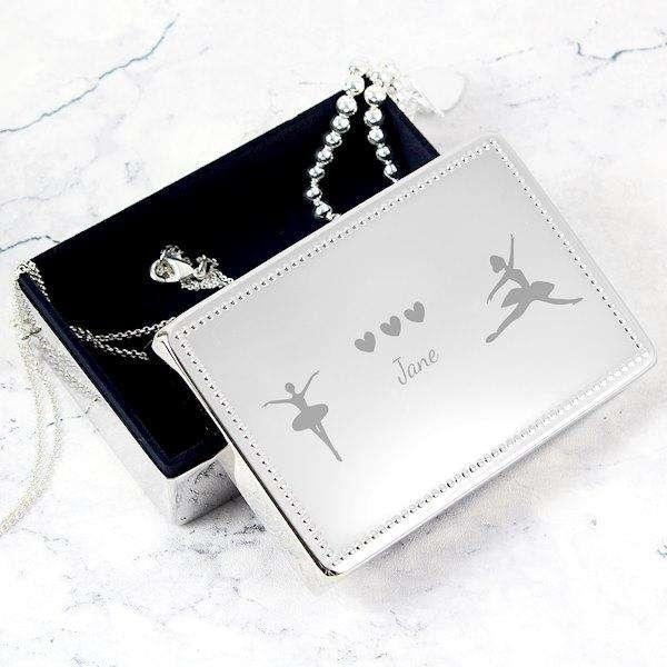 Personalised Ballerina Rectangular Jewellery Box