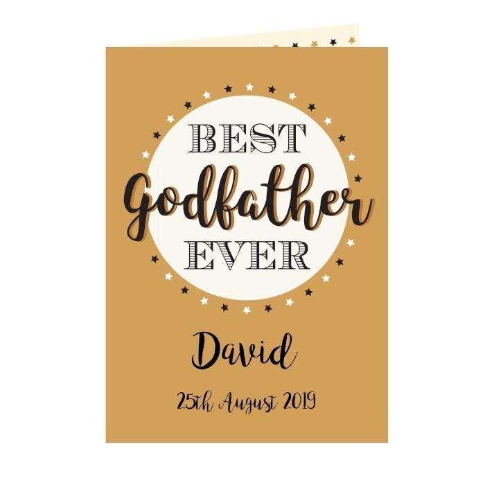 Personalised Best Godfather Card - Myhappymoments.co.uk
