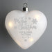 Personalised Merry Christmas LED Hanging Glass Heart Decoration 