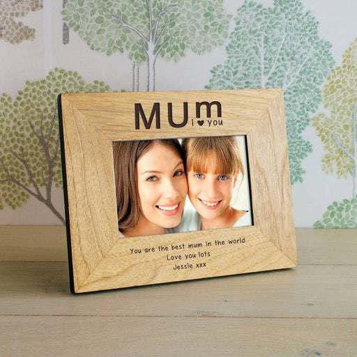 Personalised Mum I Love You Photo Frame - Myhappymoments.co.uk