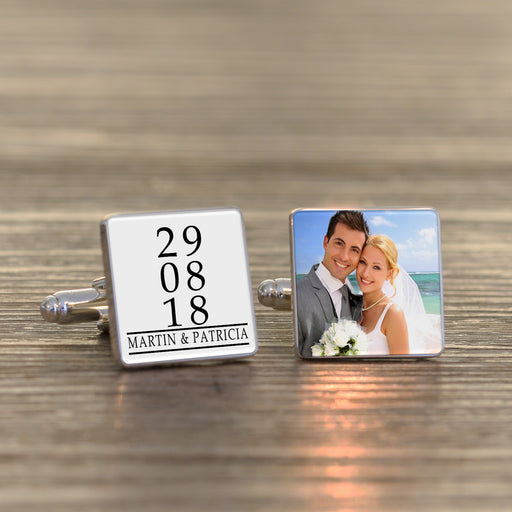Personalised Special Date Photo Cufflinks - Myhappymoments.co.uk