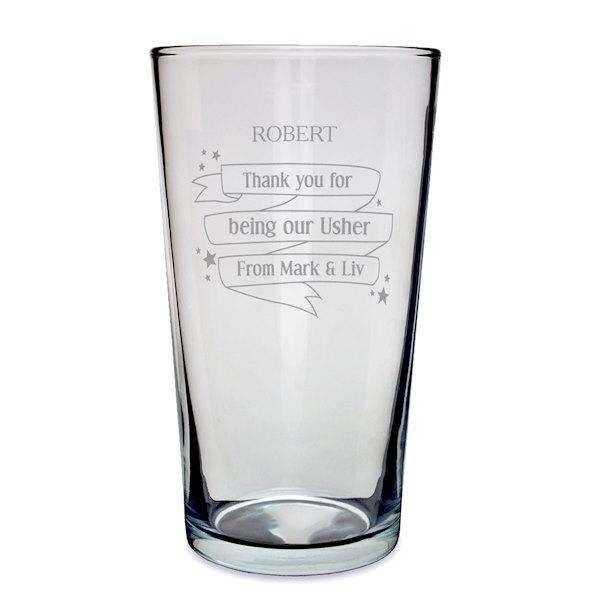 Personalised Shining Star Pint Glass - Myhappymoments.co.uk