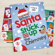 Personalised When Santa Got Stuck Up The Chimney Christmas Book - Myhappymoments.co.uk