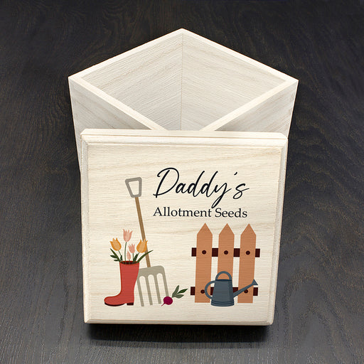 Personalised Gardener's Wooden Allotment Seed Box