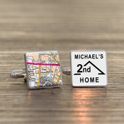 Football Club Stadium Map 2nd HOME Cufflinks