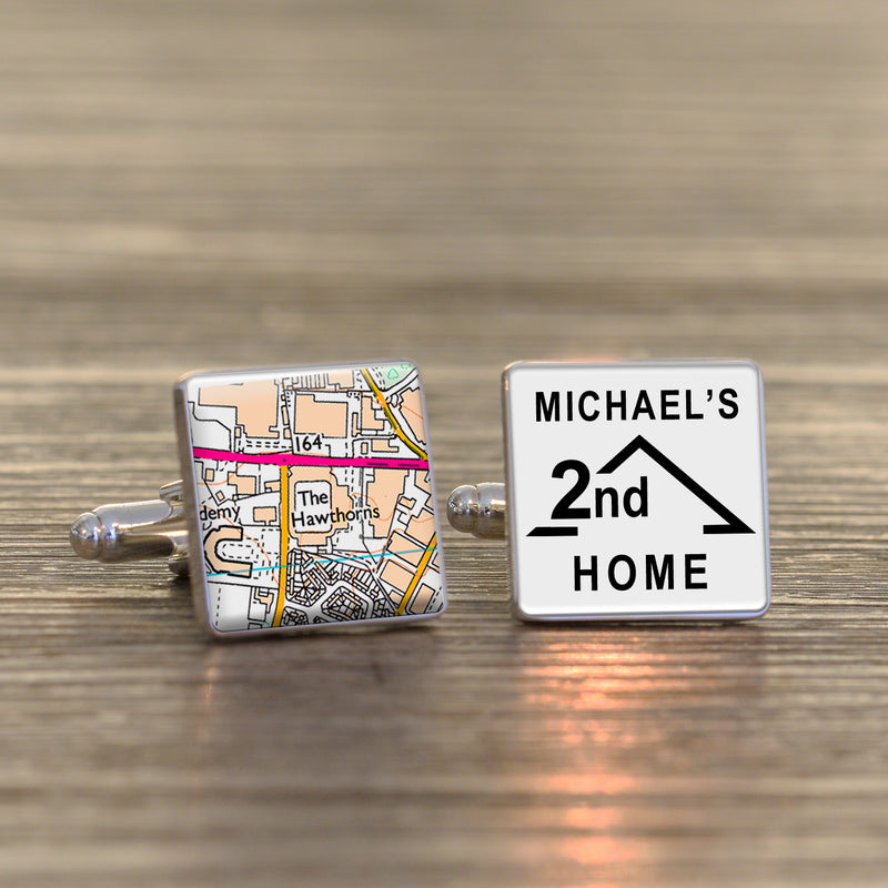 Football Club Stadium Map 2nd HOME Cufflinks