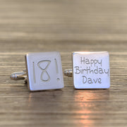 Personalised 18th Birthday Cufflinks