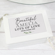 Personalised Botanical Wooden Jewellery Box