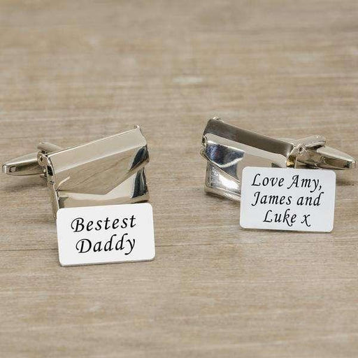 Personalised Envelope Cufflinks With Message Card - Myhappymoments.co.uk