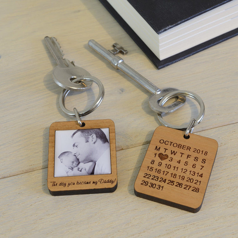 Personalised The Day You Became My Daddy Keyring