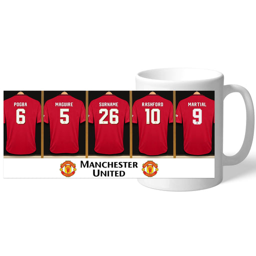 Personalised Manchester United Football Team Dressing Room Mug