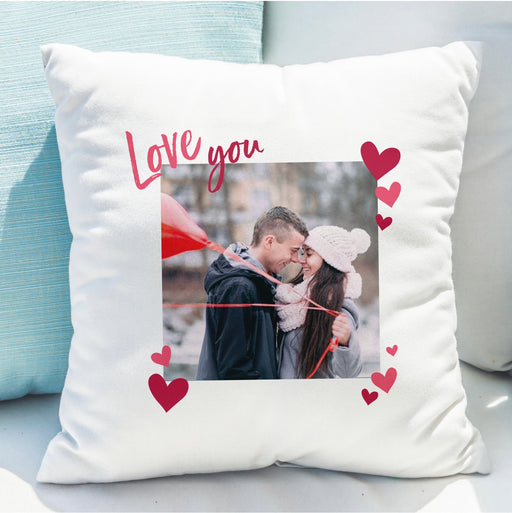 Personalised Love You Photo Upload Cushion - Romantic Gift