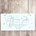 Personalised Silver Reindeer Christmas Wooden Sign - Myhappymoments.co.uk