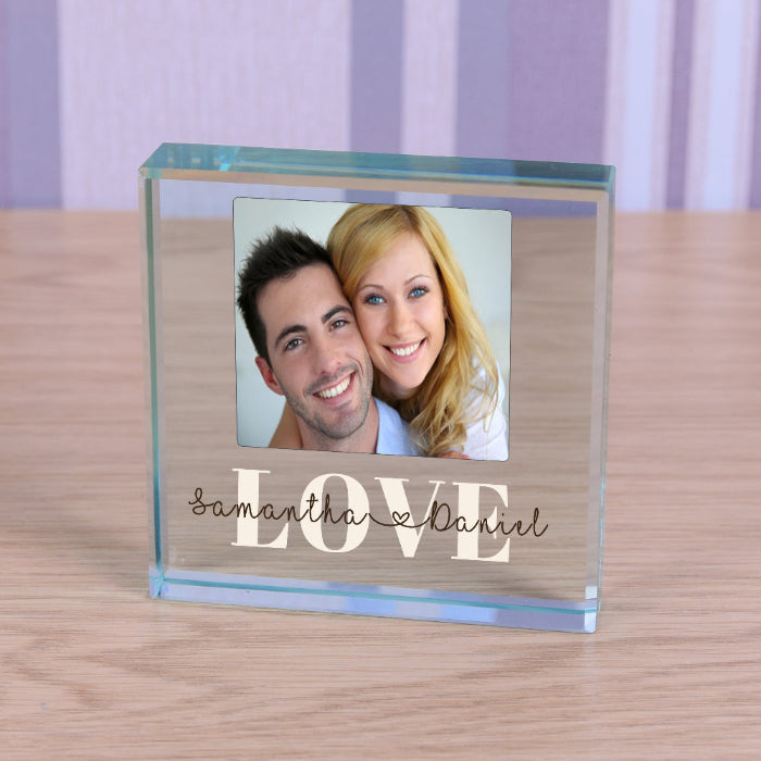 Personalised Love Couples Photo Gift Plaque