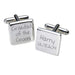 Grandad of the Groom Engraved Cufflinks - Square - Myhappymoments.co.uk