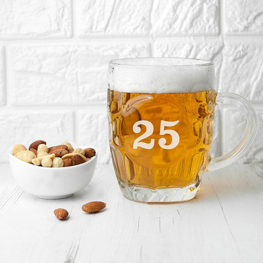 Personalised Birthday Dimpled Beer Glass