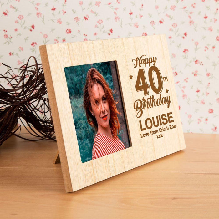 Personalised 40th Birthday Photo Frame