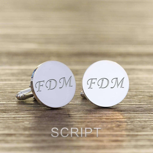 Personalised Initials Round Cufflinks - Myhappymoments.co.uk