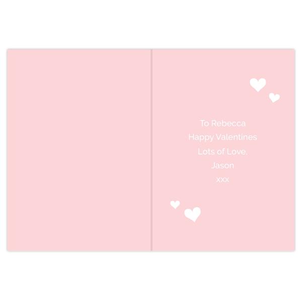 Personalised Be My Valentine Confetti Hearts Card - Myhappymoments.co.uk