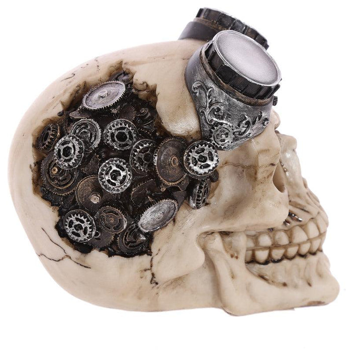 Steam Punk Style Skull Decoration Ornament with Goggles