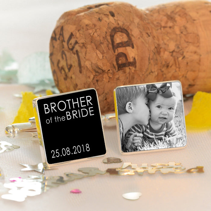 Personalised Wedding Role Photo Cufflinks