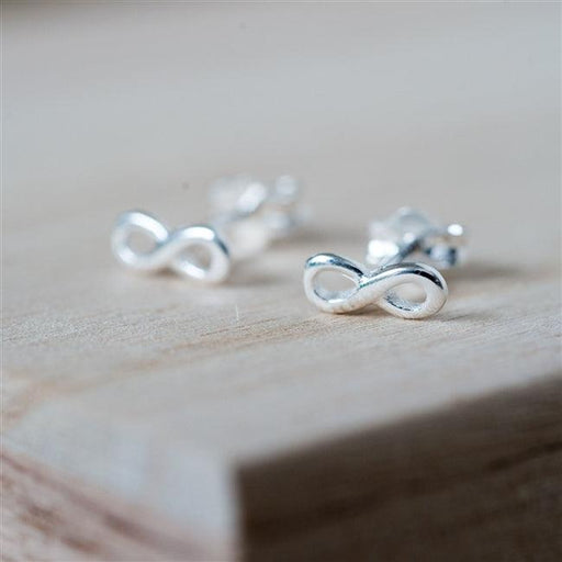 Infinity Stud Earrings With Personalised Gift Box