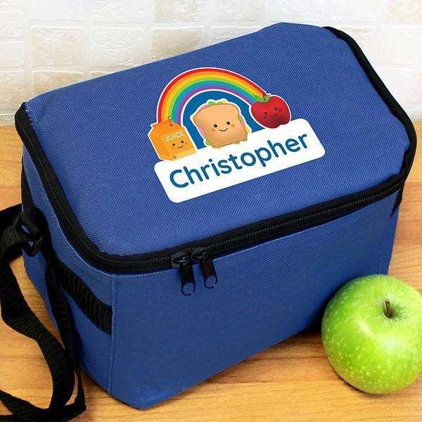 Personalised Blue Healthy Eating Lunch Bag - Myhappymoments.co.uk