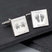 Personalised Hands and Feet New Baby Square Cufflinks - Myhappymoments.co.uk