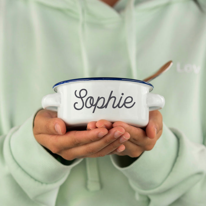 Personalised Enamel Soup Bowl
