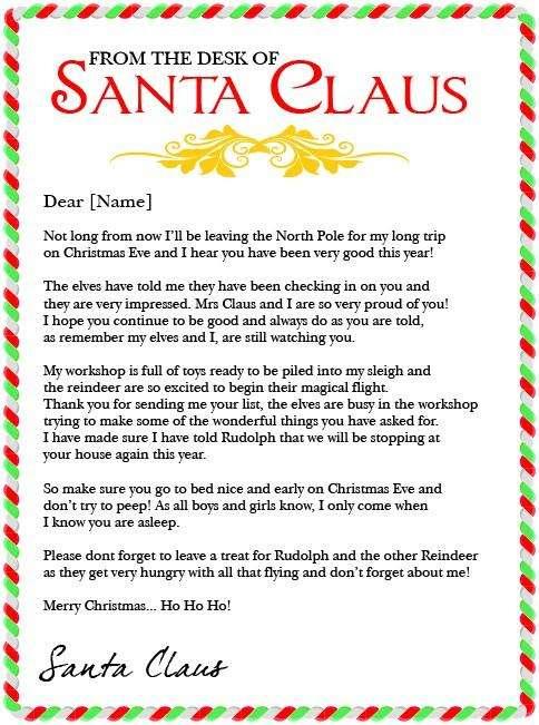 Personalised Santa Letter - Myhappymoments.co.uk