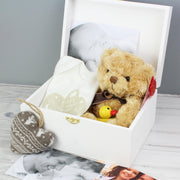 Personalised Abstract Rose White Wooden Keepsake Box
