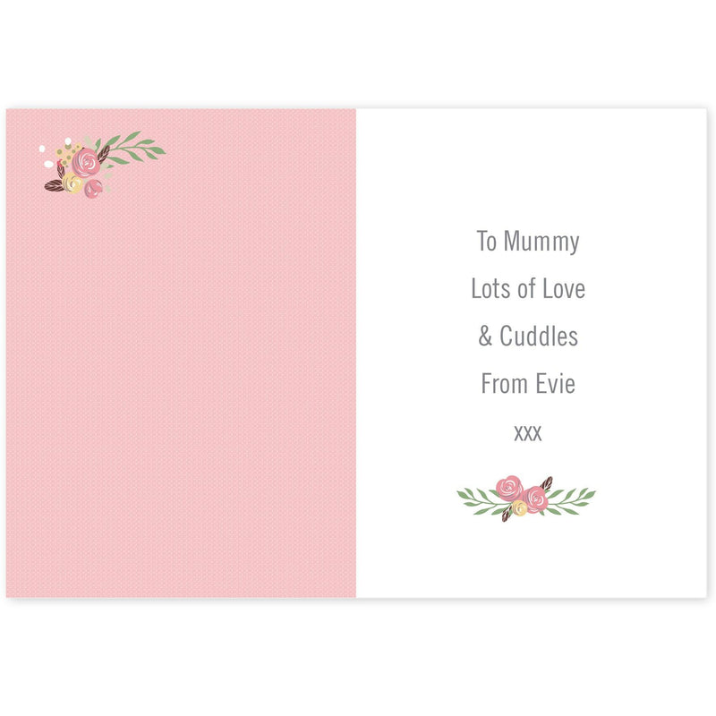 Personalised Floral Bouquet Mother's Day Card - Myhappymoments.co.uk