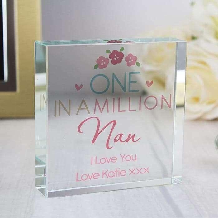 Personalised One in a Million Large Crystal Token - Myhappymoments.co.uk