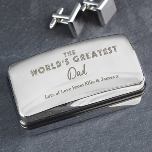 Personalised The World's Greatest Cufflink Box - Myhappymoments.co.uk