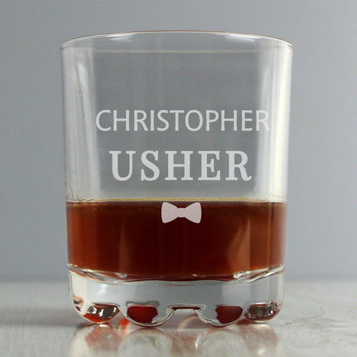 Personalised Usher Glass Tumbler