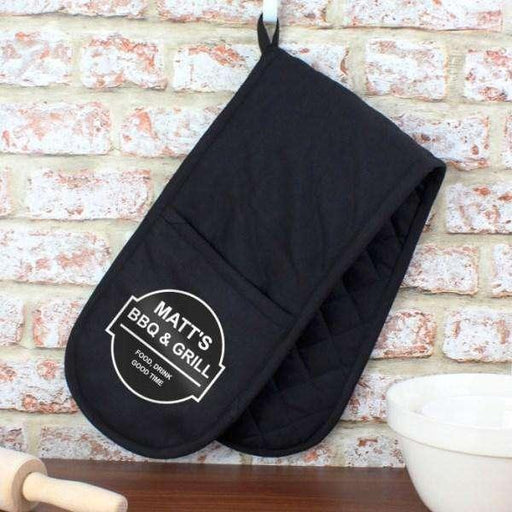 Personalised BBQ & Grill Oven Gloves - Myhappymoments.co.uk