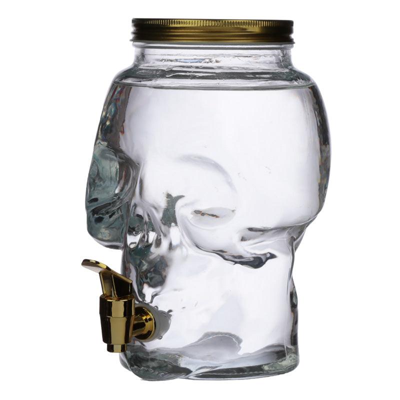 Skull Shaped Water Decanter 2.6L - Skulls & Roses