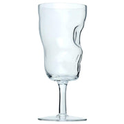 Set of 2 Glass Skull Head Shaped Wine Glasses