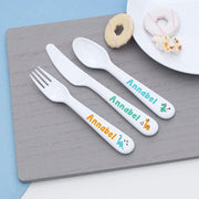 Personalised Children's Cute Dinosaur Dinner Set