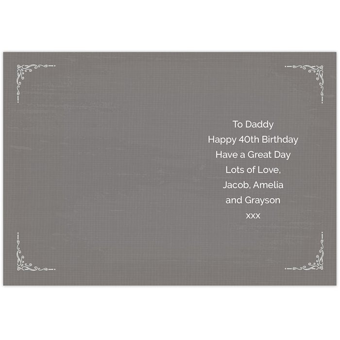 Personalised Vintage Typography Age Birthday Card - www.pukkagifts.uk